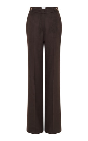 Vesta Pant in Chocolate Winter Silk