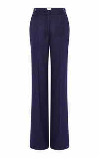 Vesta Pant in Navy Winter Silk