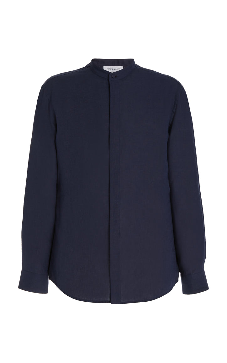 Ollie Shirt in Dark Navy Linen
