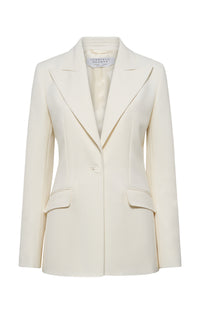 Leiva Blazer in Ivory Sportswear Wool