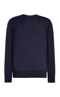 Palco Knit Crewneck in Navy Merino Wool