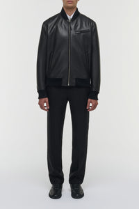 Gregory Bomber in Black Leather