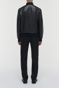 Gregory Bomber in Black Leather