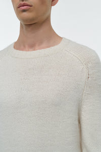 Norwich Knit Sweater in Ivory Cashmere