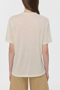 Sayara T-Shirt In Fool Multi Printed Cashmere Jersey