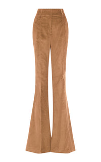 Ianthe Flare Pant in Camel Sea Island Cotton Corduroy