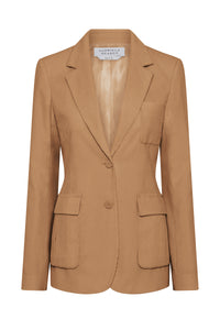 Louisa Blazer in Camel Sea island Cotton Corduroy