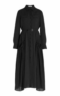 Joe Dress in Charcoal Aloe Linen
