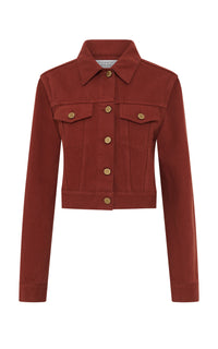 Bronte Jacket in Burnt Sienna Recycled Cotton Denim