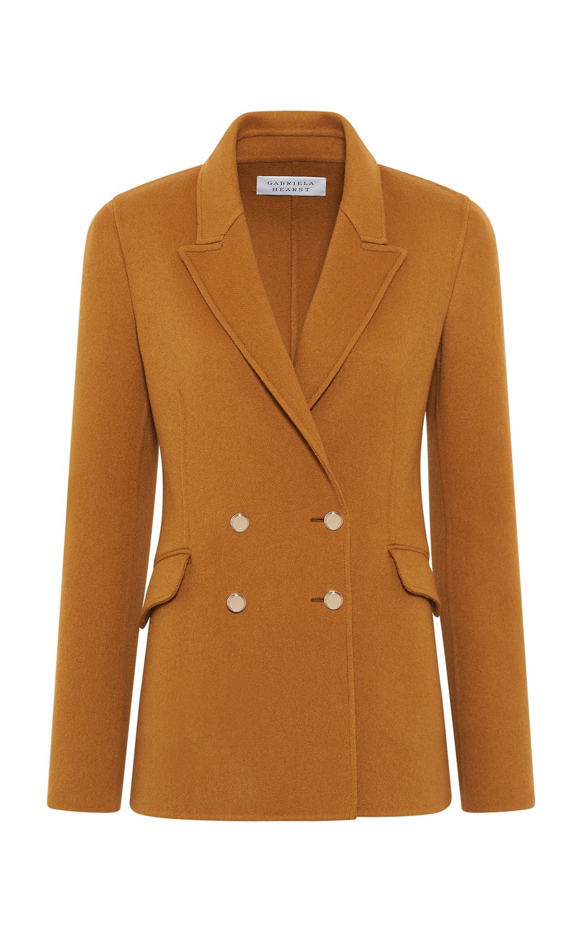 Lloyd Blazer in Yellow Ochre Double-Face Recycled Cashmere