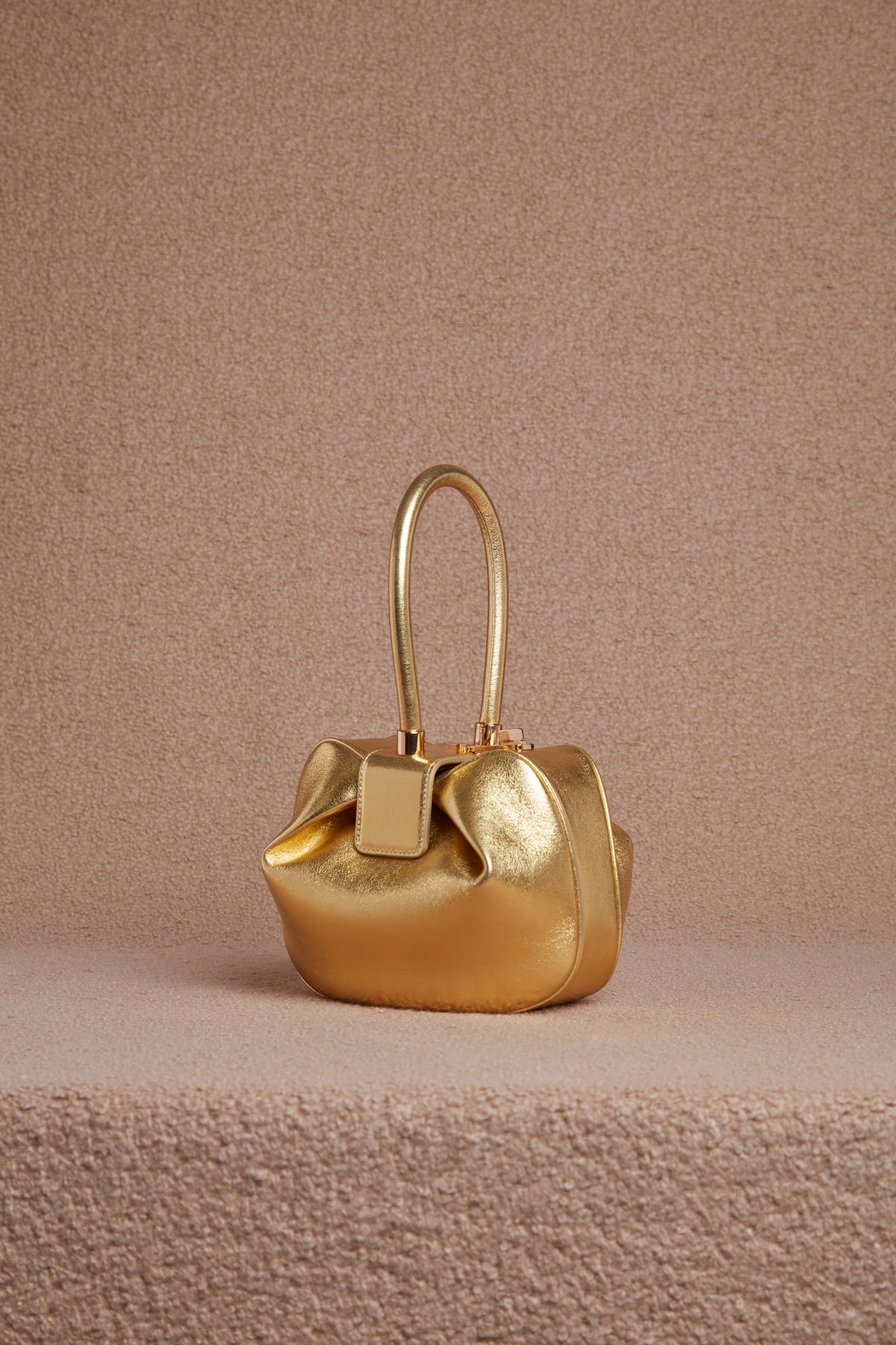 Metallic Nina Bag in Gold Nappa Leather