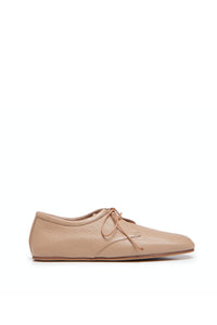 Luca Shoe in Dark Camel Texture Leather