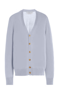 Duke Knit Cardigan in Halogen Blue Cashmere