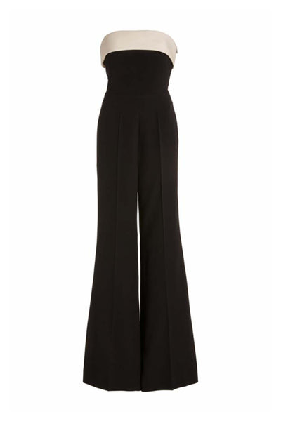 Vicky Jumpsuit in Black & Ivory Silk Wool Cady – Gabriela Hearst