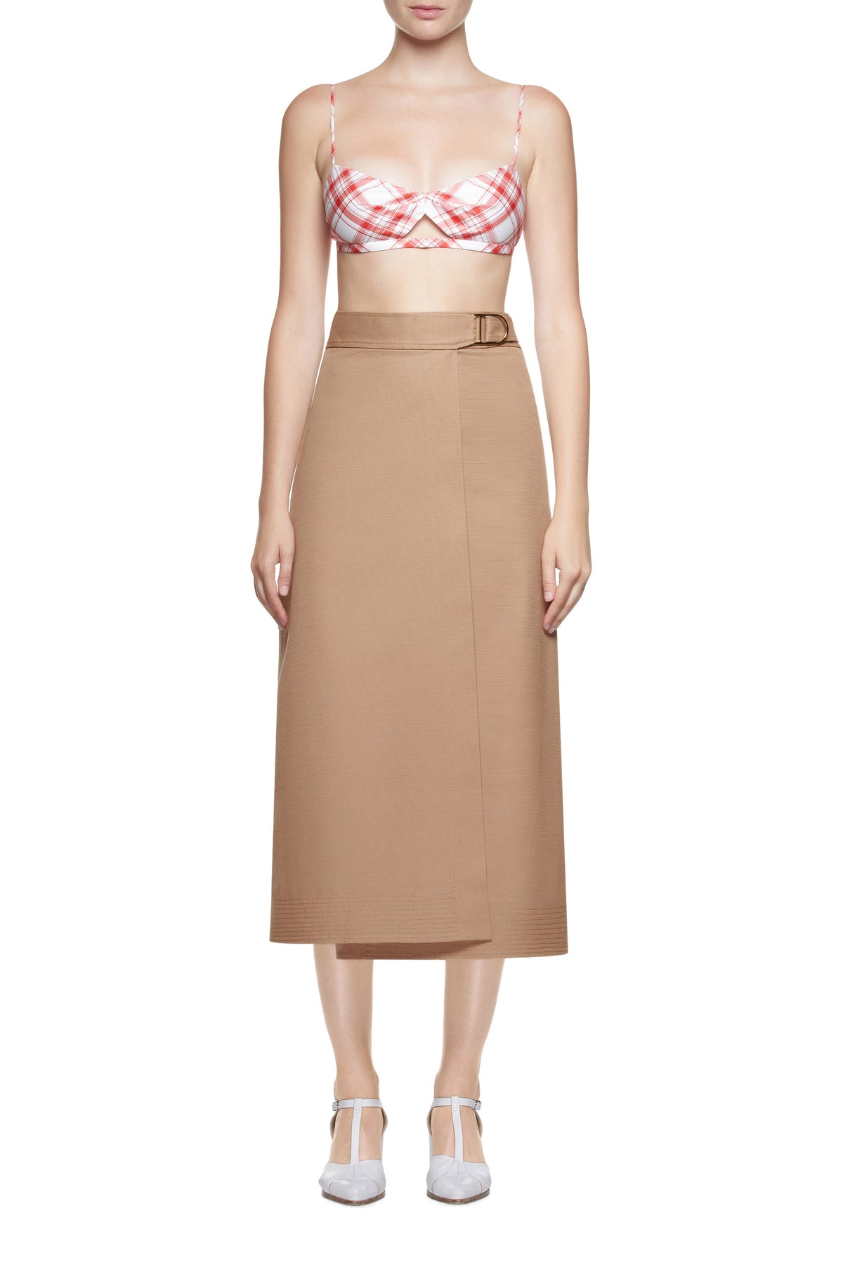 レッドチェックのアップサイクルコットンのガイアブラレット