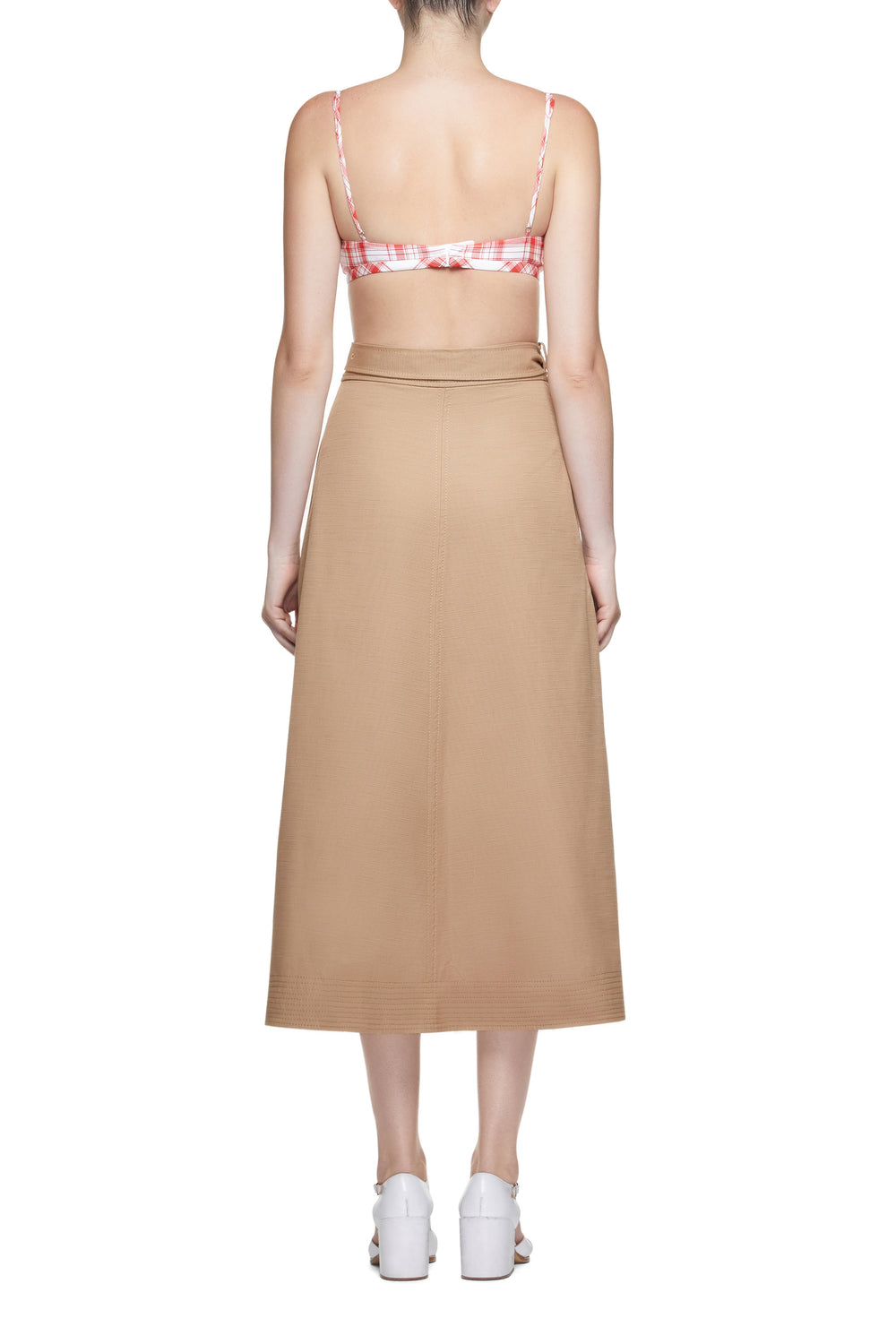 レッドチェックのアップサイクルコットンのガイアブラレット