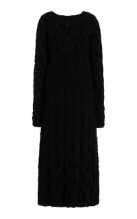 Poppy Knit Dress in Black Welfat Cashmere