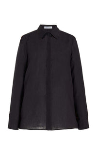 Cruz Shirt in Charcoal Aloe Linen