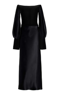 Gilman Dress in Black Silk