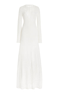 Maia Knit Dress in Ivory Shappe Silk