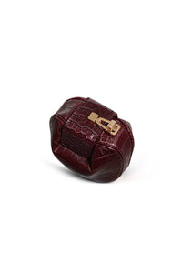 Rafaela Coin Purse in Bordeaux Crocodile Leather