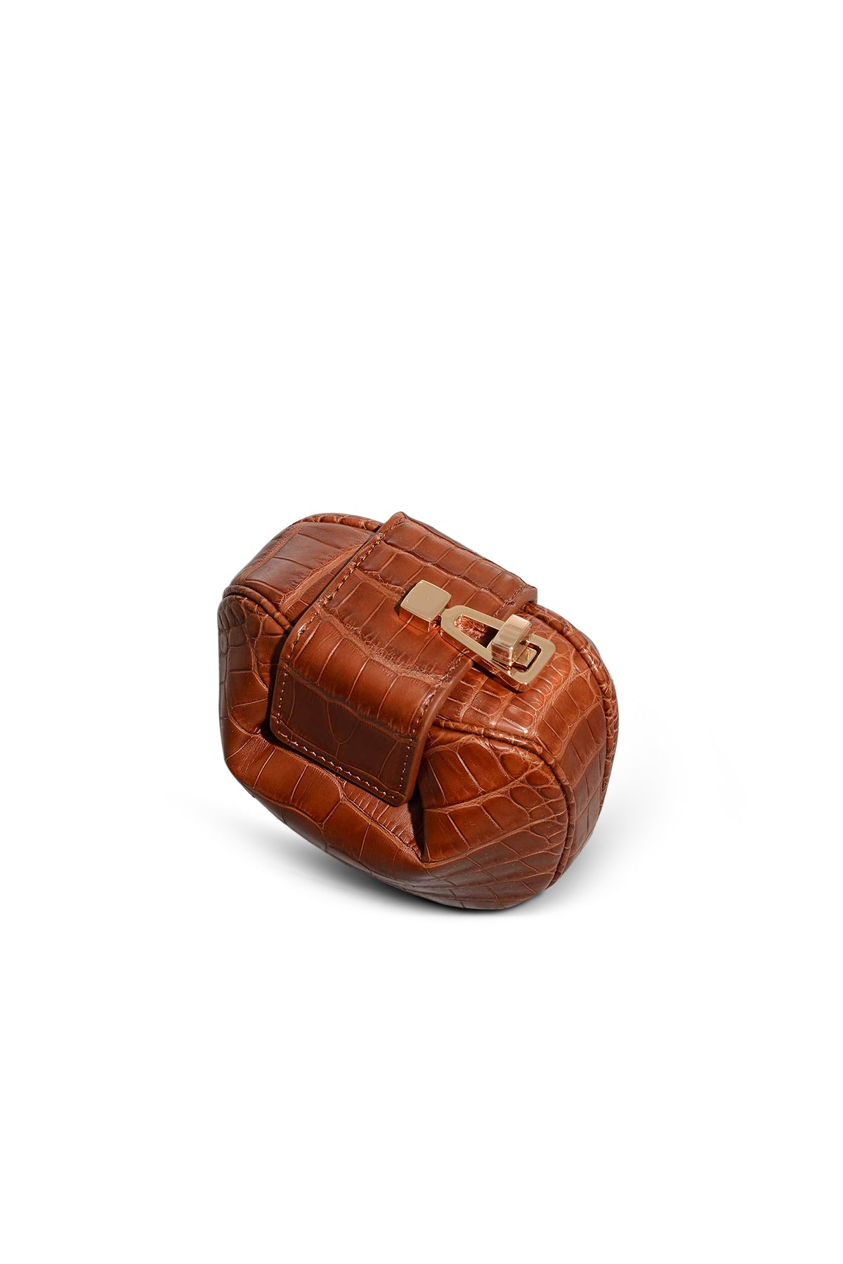 Rafaela Coin Purse in Cognac Crocodile Leather