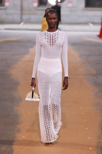 Maia Knit Dress in Ivory Shappe Silk