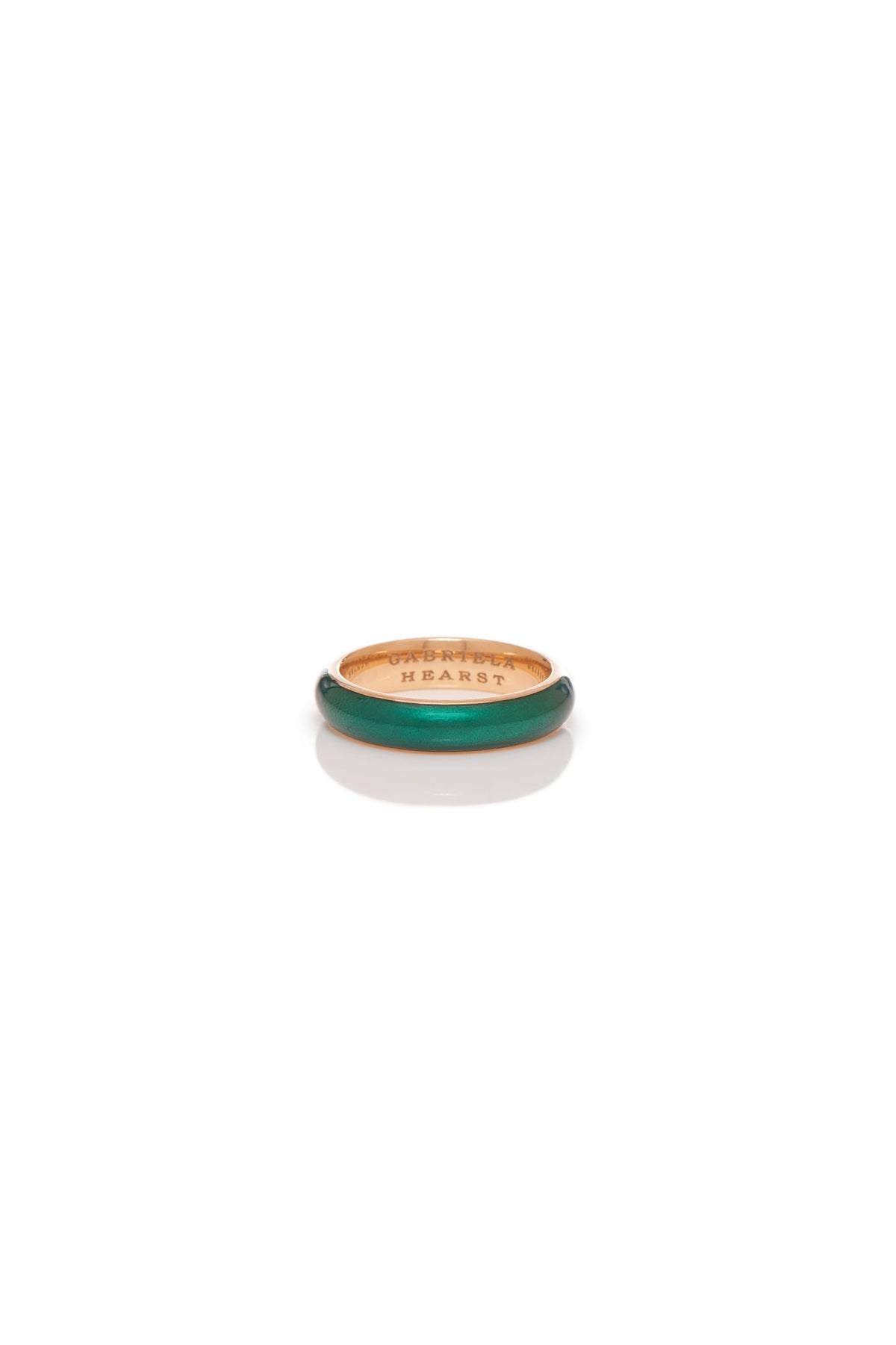 Ring in 18K Rose Gold & Vitreous Green Enamel