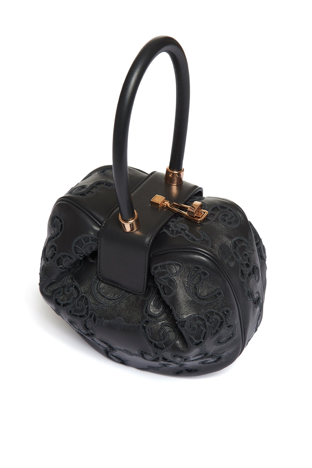 Nina Lace Bag in Black Nappa Leather