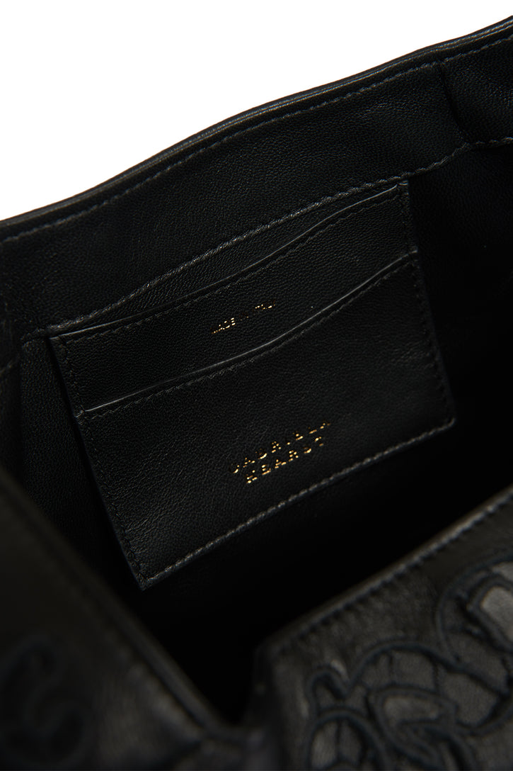 Nina Lace Bag in Black Nappa Leather