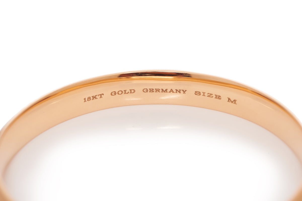 Vitreous Enamel and 18kt Gold Bangle