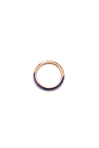 Ring in 18K Rose Gold & Vitreous Blue Enamel
