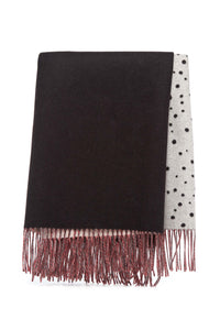 Conclan Blanket Scarf in Red Multi Cashmere