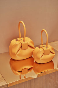 Demi Bag in Fluorescent Orange Nappa Leather
