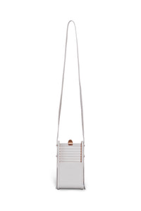 Mabel Crossbody Phone Case in Ivory Nappa Leather