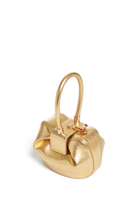 Metallic Demi Bag in Gold Nappa Leather