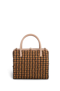 Sabi Bag in Nude Nappa Leather with Macrame