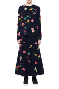 Nola Knit Sweater in Dark Navy Cashmere