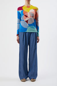Muscovite Knit Sweater in Multi Cashmere