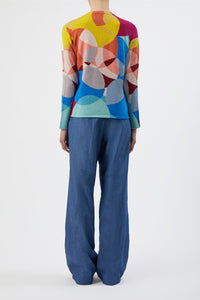 Muscovite Knit Sweater in Multi Cashmere