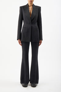 Addin Blazer in Black Cashmere Virgin Wool