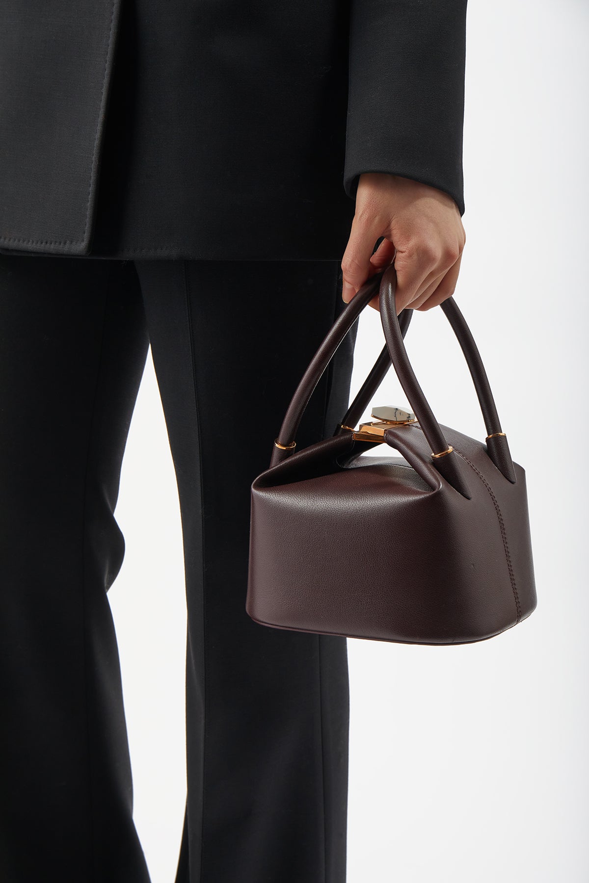 Mini Baez Bag in Bordeaux Nappa Leather