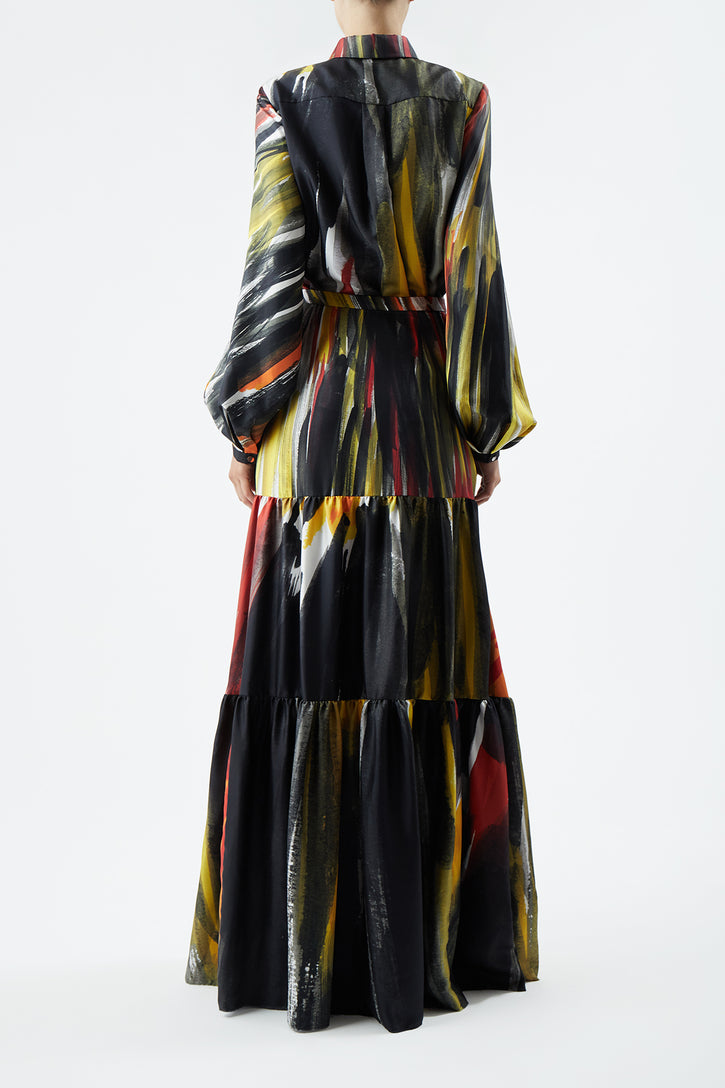 マルチプリントシルクのデルマートップ