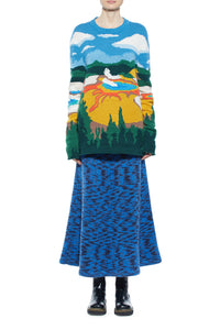 Ines Knit Sweater in Yellowstone Cashmere