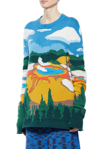 Ines Knit Sweater in Yellowstone Cashmere