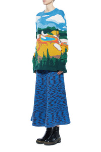 Ines Knit Sweater in Yellowstone Cashmere