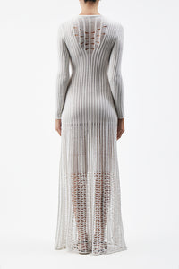 Maia Knit Dress in Ivory Shappe Silk