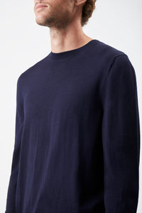 Palco Knit Crewneck in Navy Merino Wool