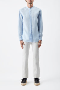 Ollie Shirt in Light Blue Linen