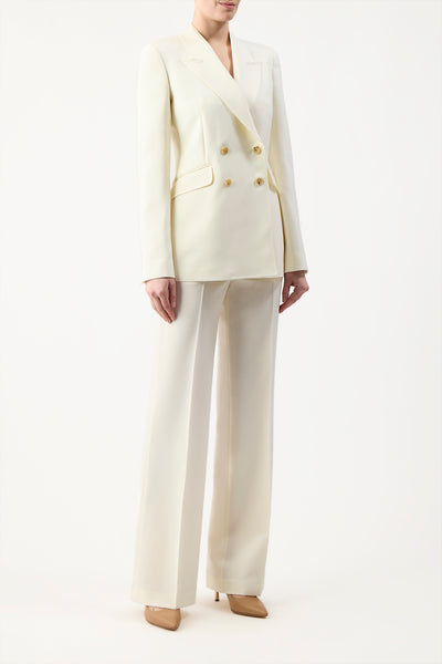 Angela Blazer in Ivory Sportswear Wool – Gabriela Hearst